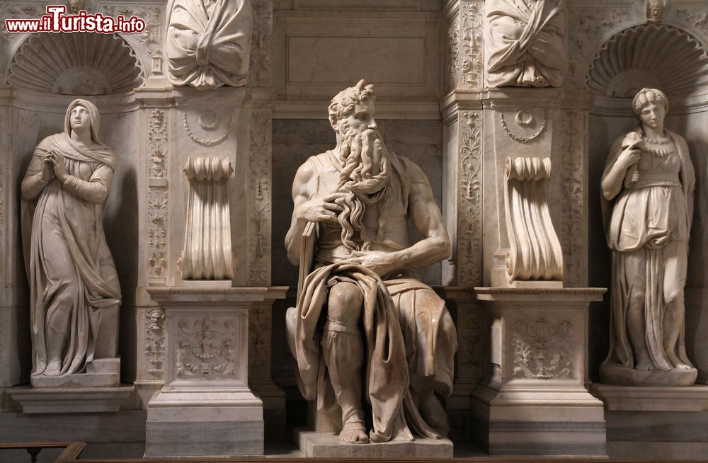Immagine Il Mosè di Michelangelo è sicuramente uno dei capolavori del rinascimento e si trova all'interno della Basilica di San pietro in Vincoli a Roma