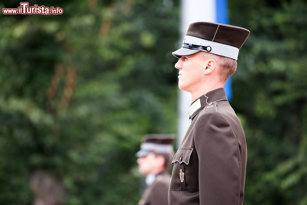 Immagine Le guardie d'onore a presidio del Monumento alla Libertà di Riga