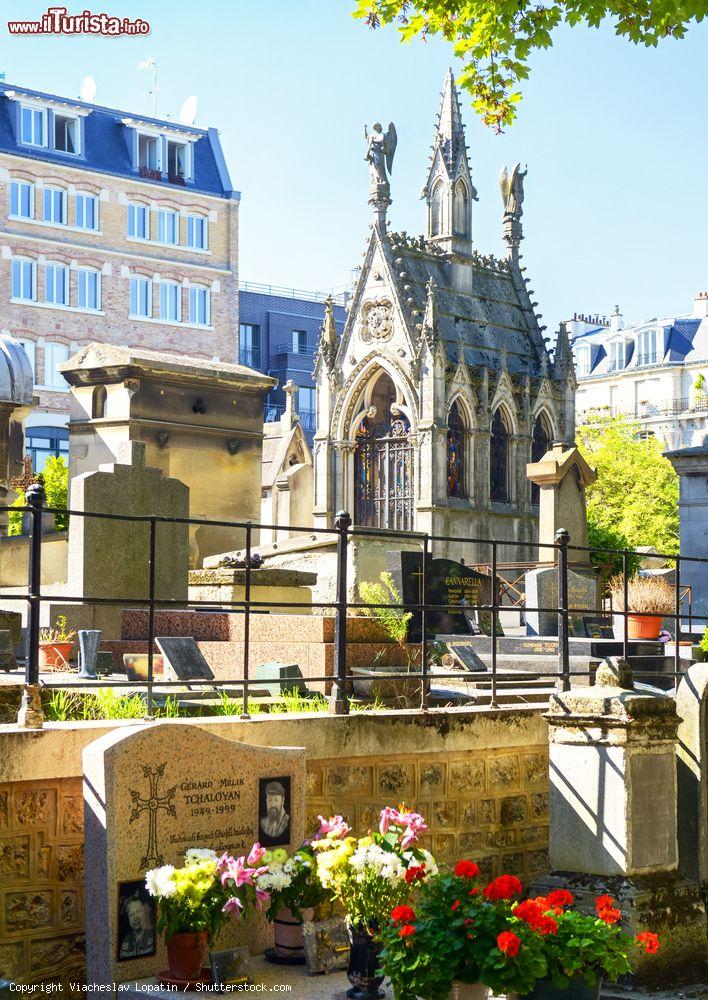 Immagine Il cimitero di Montmartre a Parigi, Francia. Con i suoi 783 alberi di 38 specie differenti questo parco cimiteriale attira turisti provenienti da tutto il mondo - © Viacheslav Lopatin / Shutterstock.com