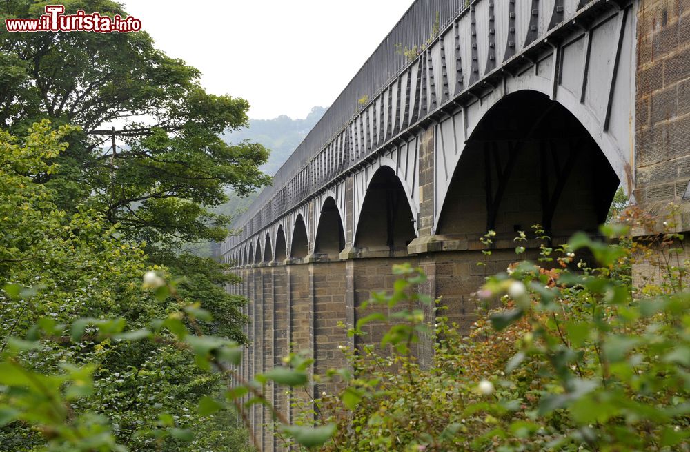 Immagine La struttura del Pontcysyllte aqueduct che consente il superamento del fiume Dee al Llangollen canal in Galles