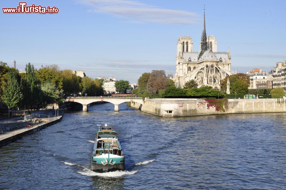 Immagine La famosa isola nota come Île de la Cité, nel mezzo della Senna, ospita la Cattedrale di Notre-Dame di Parigi.