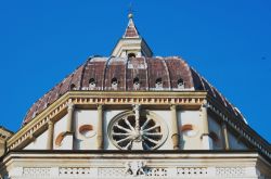 Un ingrandimento della cupola di Cappella Colleoni, Città Alta di Bergamo (Lombardia)