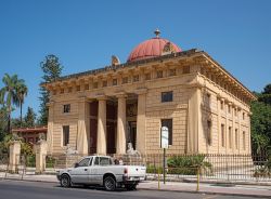 L'entrata principale dell'Orto Botanico di Palermo, Sicilia. E' un giardino botanico del dipartimento dell'Università cittadina; sorge al confine del quartiere Kalsa, ...