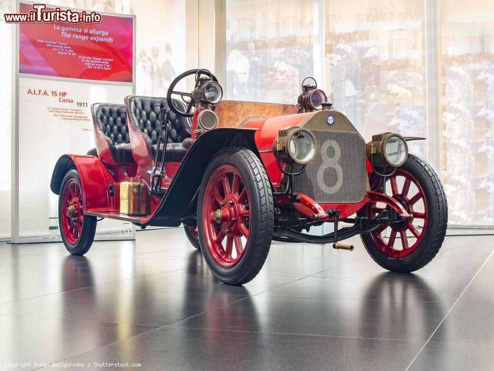 Immagine Una 1911 A.L.F.A. 15 HP da corsa esposta al Museo Storico Alfa Romeo ad Arese - © Roman Belogorodov / Shutterstock.com