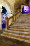 La scalinata per accedere alla loggia della Basilica ...