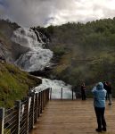 La piattaforma di osservazione della cascata ...