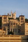 Cattedrale St Jean e Basilica Notre-Dame de Fouviere dalla Soana Lione