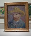 Autoritratto di Van Gogh con cappello di paglia - Dipinto a Parigi 1887/8 - Esposto al Museo Metropolitan di New York