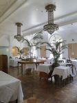 L'elegante sala da pranzo del Parkhotel Laurin a Bolzano