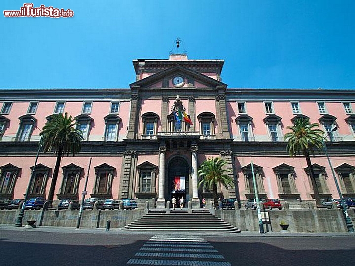 Immagine Ingresso del palazzo che ospita il  Museo Nazionale Archeologico. Si trova al numero 19 di Piazza del Museo a Napoli.